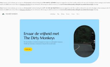 Schermafbeelding van thedirtymonkeys.nl