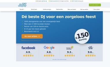 Schermafbeelding van thedjcompany.nl