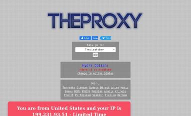 Schermafbeelding van theeproxy.com