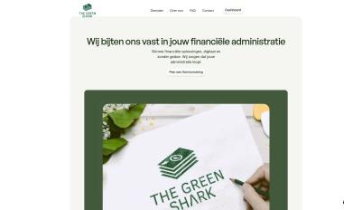 Schermafbeelding van thegreenshark.framer.website