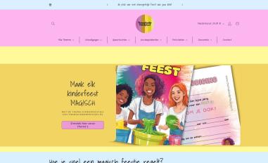 Schermafbeelding van themakinderfeestjes.nl