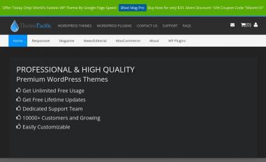 Schermafbeelding van themepacific.com