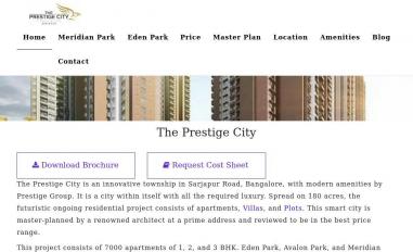 Schermafbeelding van theprestigecity.gen.in