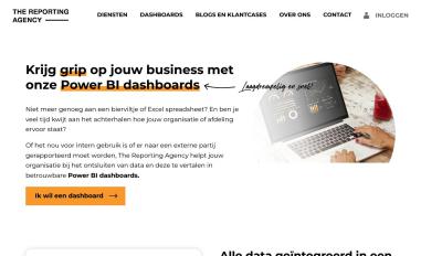 Schermafbeelding van thereportingagency.nl