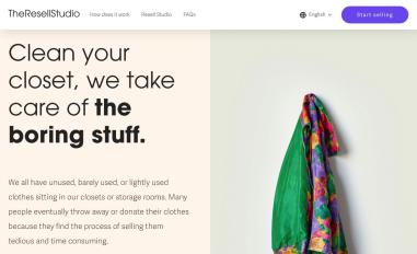 Schermafbeelding van theresellstudio.com