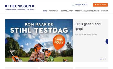 Schermafbeelding van theunissen.be