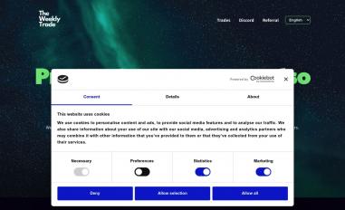 Schermafbeelding van theweeklytrade.io