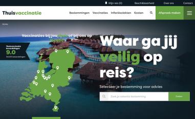 Schermafbeelding van thuisvaccinatie.nl