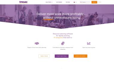 Schermafbeelding van timewax.com