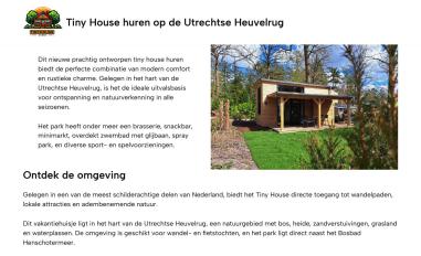 Schermafbeelding van tinyhousehuren.com