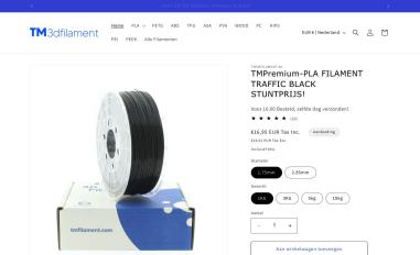 Schermafbeelding van tm3dfilament.nl
