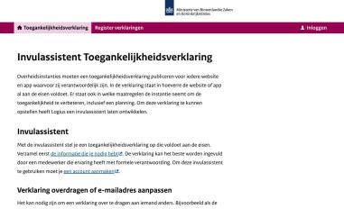 Schermafbeelding van toegankelijkheidsverklaring.nl