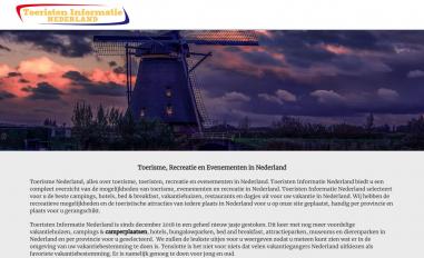 Schermafbeelding van toeristeninformatienederland.nl
