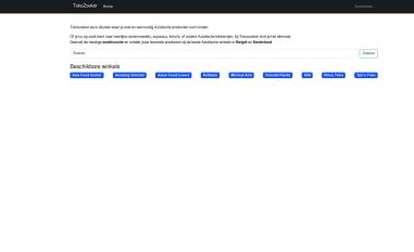 Schermafbeelding van tokozoeker.be