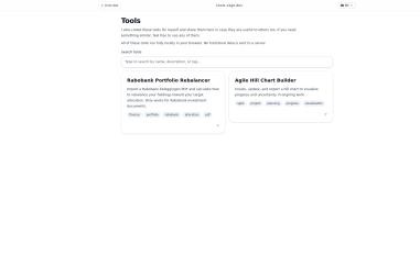 Schermafbeelding van tools.vegt.dev