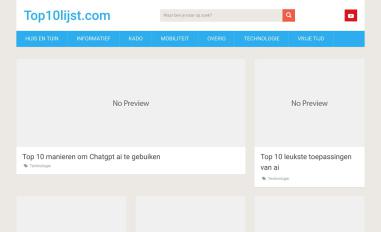 Schermafbeelding van top10lijst.com