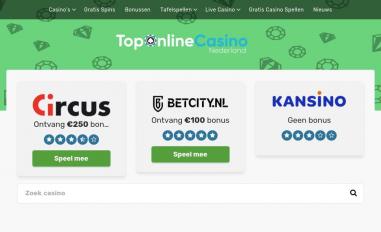 Schermafbeelding van toponlinecasinonederland.nl