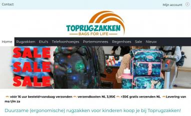 Schermafbeelding van toprugzakken.nl