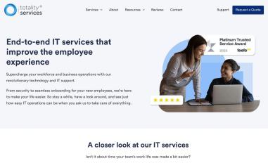 Schermafbeelding van totalityservices.co.uk