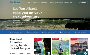 Schermafbeelding van touralbania.al