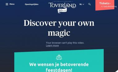 Schermafbeelding van toverland.com