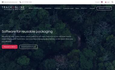 Schermafbeelding van trackonline.com