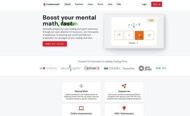 Schermafbeelding van tradermath.org