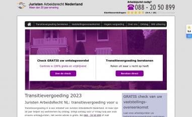 Schermafbeelding van transitievergoeding.nl