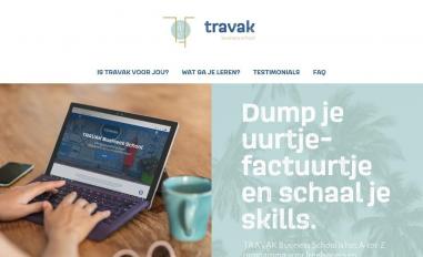 Schermafbeelding van travakbusinessschool.com