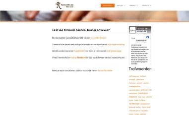 Schermafbeelding van tremorinfo.be