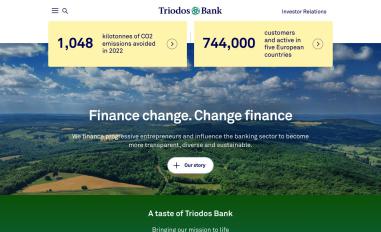 Schermafbeelding van triodos.com