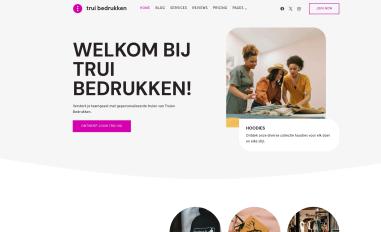 Schermafbeelding van trui-bedrukken.nl