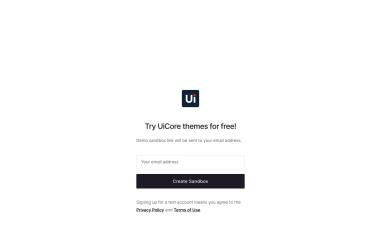 Schermafbeelding van try.uicore.co