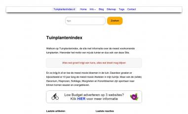 Schermafbeelding van tuinplantenindex.nl