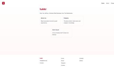Schermafbeelding van tukkr.dev