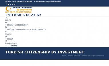 Schermafbeelding van turkish-citizenship-by-investment.com