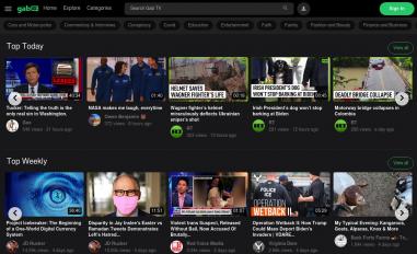 Schermafbeelding van tv.gab.com