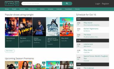 Schermafbeelding van tvmaze.com