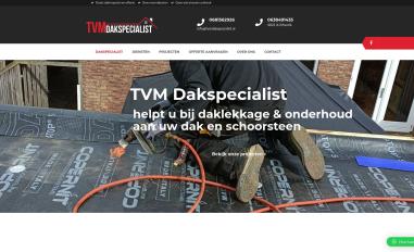 Schermafbeelding van tvmdakspecialist.nl
