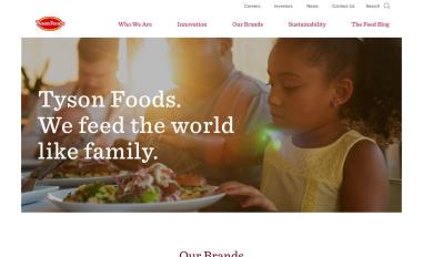 Schermafbeelding van tysonfoods.com