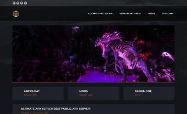 Schermafbeelding van ultimatearkserver.com