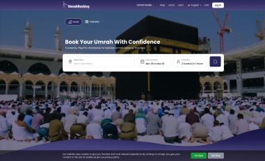 Schermafbeelding van umrahbooking.com