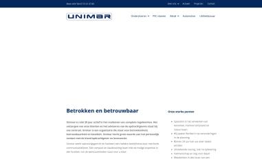 Schermafbeelding van unimar.nl