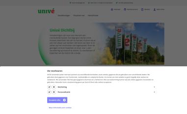 Schermafbeelding van univedichtbij.nl