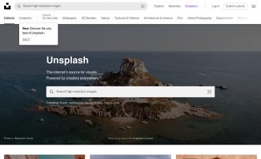 Schermafbeelding van unsplash.com