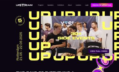 Schermafbeelding van upstreamfestival.com