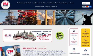 Schermafbeelding van usaindustries.com