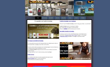 Schermafbeelding van usimexluchtverwarming.be