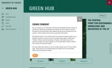 Schermafbeelding van ut-greenhub100-accp.apps.eu-1c.mendixcloud.com