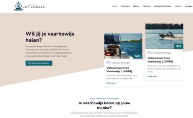 Schermafbeelding van vaarschoolhetkompas.nl